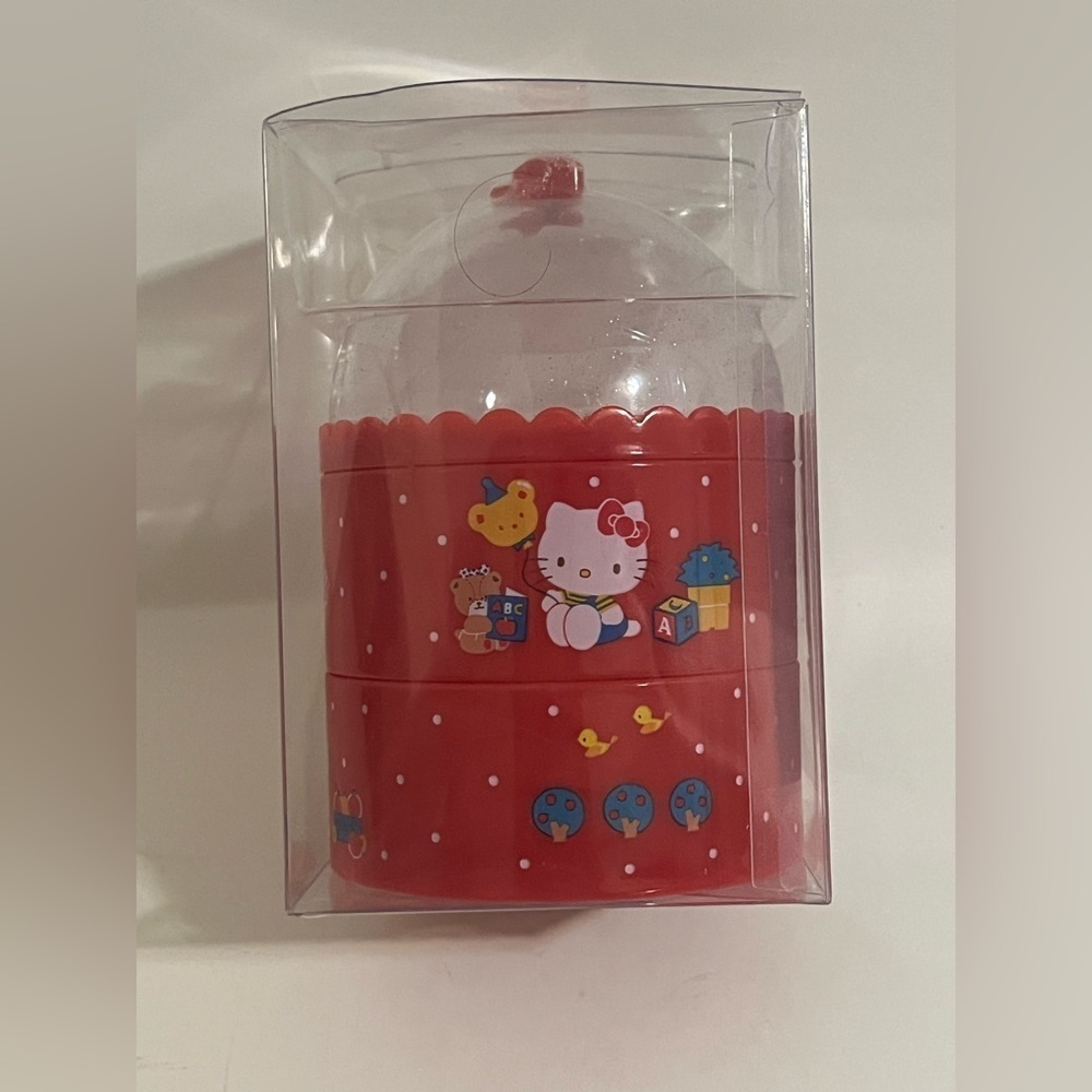 Hello Kitty 3 Tier Dome Top Trinket/Jewelry Case (2022) - Picture 2 of 8